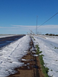 pole damage snow storm one