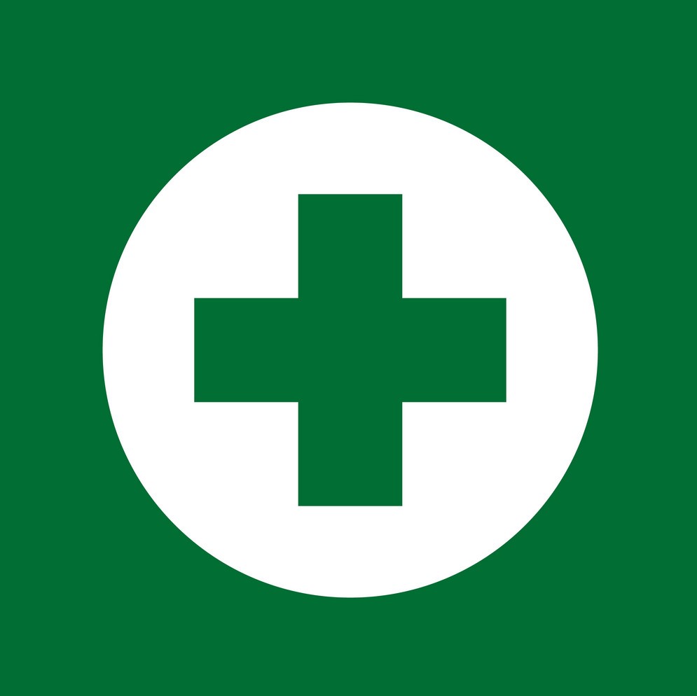 Vector green cross medical symbol