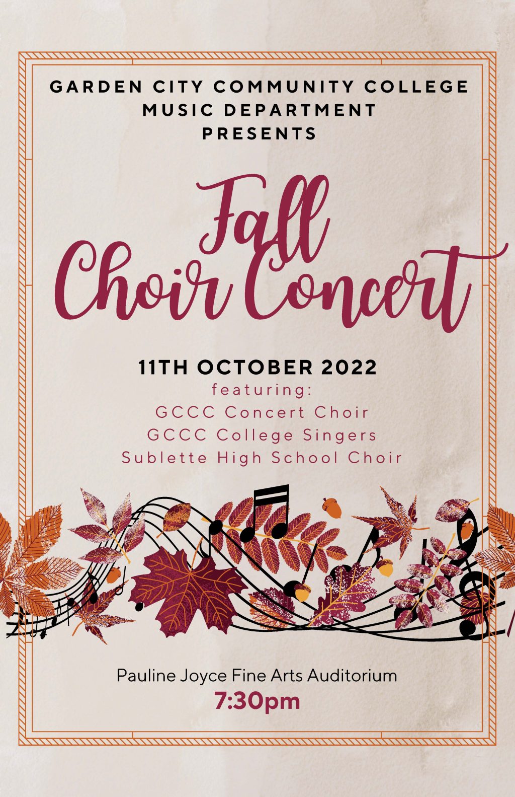 GCCC Fall Choir Concert 10.11.22