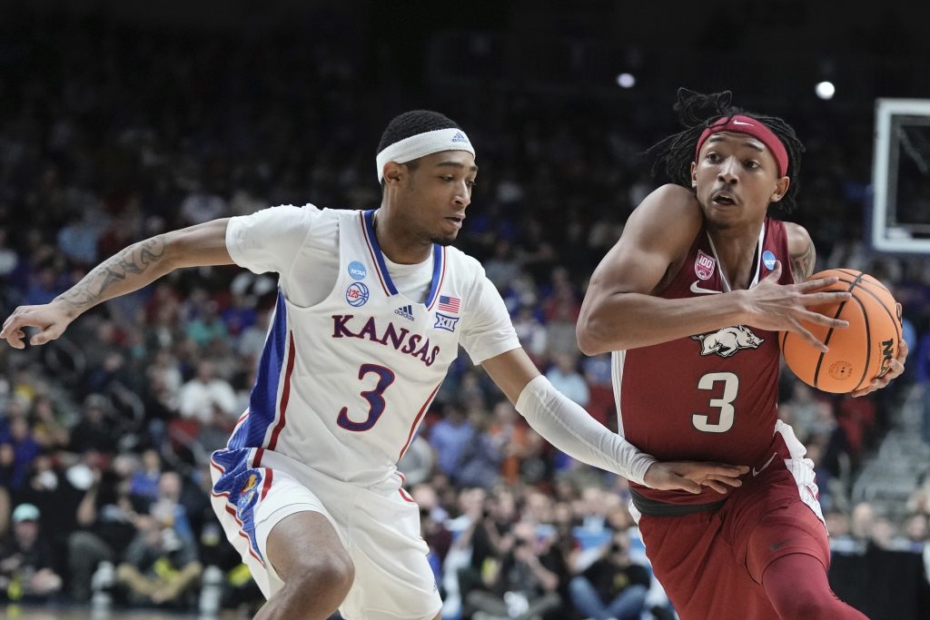 NCAA Arkansas Kansas Basketball