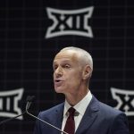 Big 12 Commissioner Brett Yormark says conversations about inviting UConn are on hold