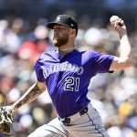 King throws 1st complete game as the Padres shut out the Rockies in 3rd straight game, 6-0